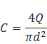 formulation of mean superficial gas velocity